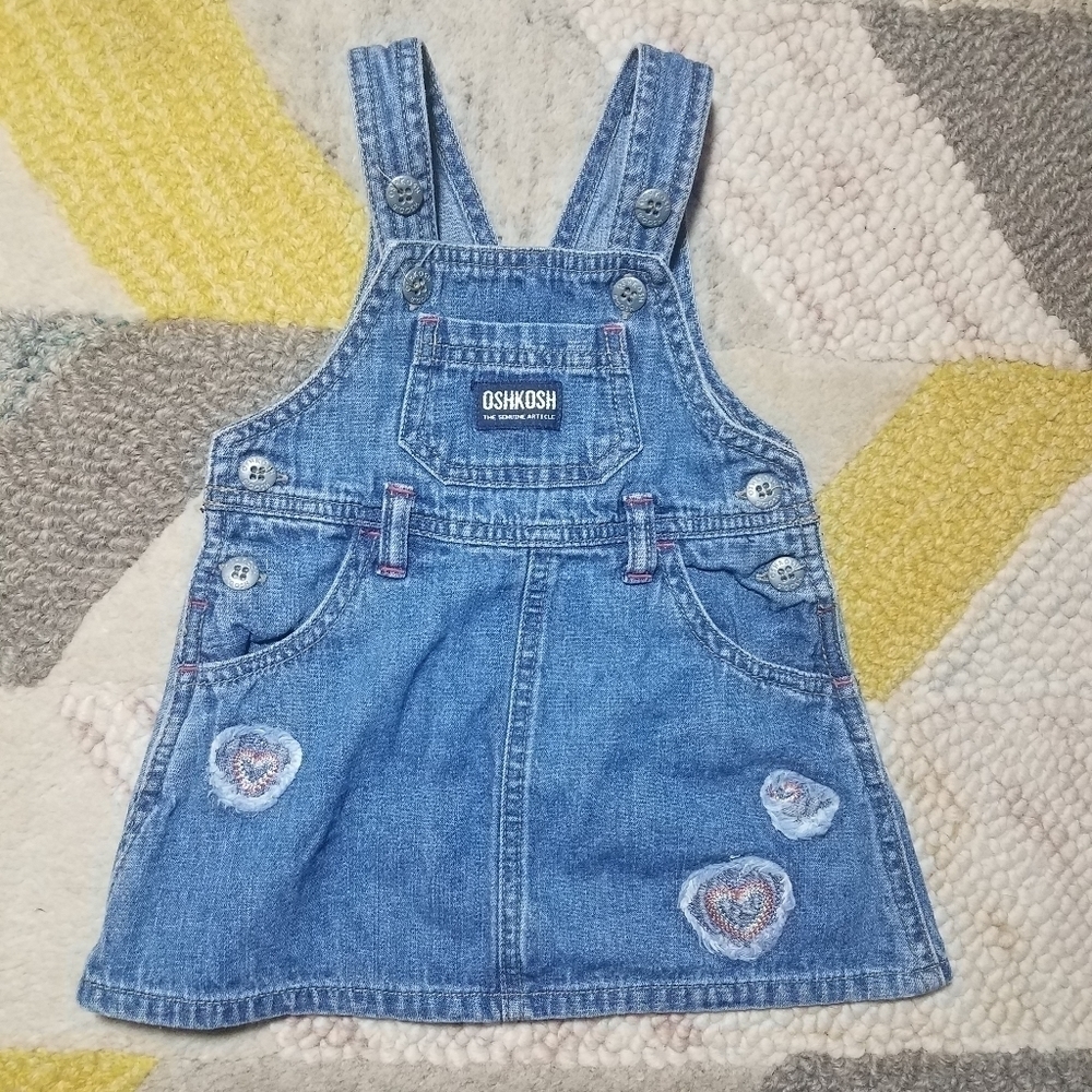 OshKosh Dressall Skirtall Heart Overals